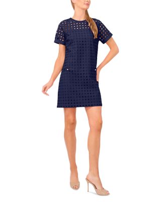 Circle Eyelet Shift Dress