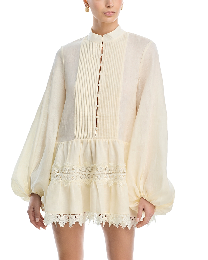 Bardot Antonia Lace Trim Mini Dress