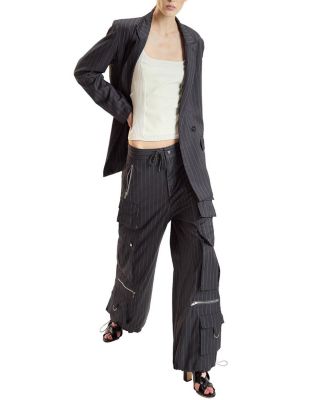  Pinstripe Oversized Jacket
