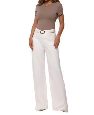  High Rise Phoenix Wide Leg Pant in White