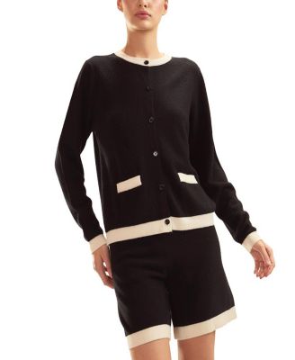  Wool Cashmere 2 Tones Cardigan