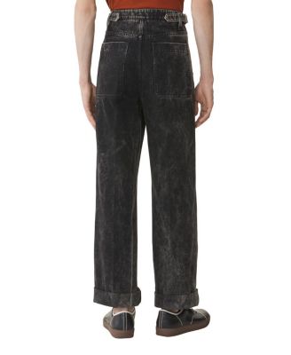 Loose Fit Denim Pants in Black Wash