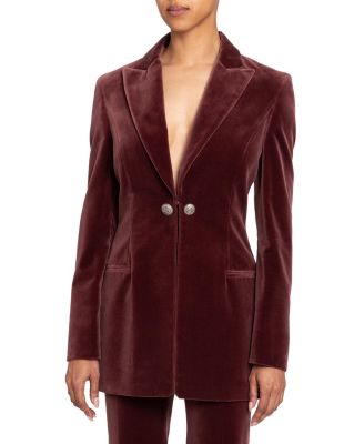  Milli Long Velvet Jacket in Luxury Stretch Velvet