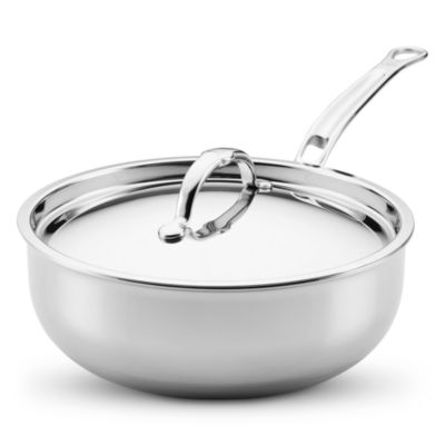 ProBond Luxe 2-Quart Polished Professional Clad Stainless Steel Saucier
