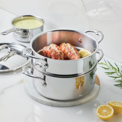 ProBond Luxe 0.75-Qt. Polished Professional Clad Stainless Steel Butter Warmer
