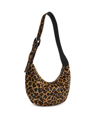 Sia Curved Calf Hair Shoulder Bag