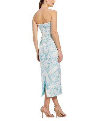  Brocade Strapless Column Dress