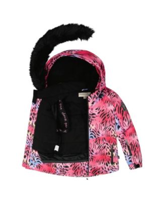 Girls' Two-Piece Play Snowsuit with Jacket and Solid Pant - Big Kid