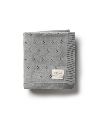 Flower Gray Baby Blanket