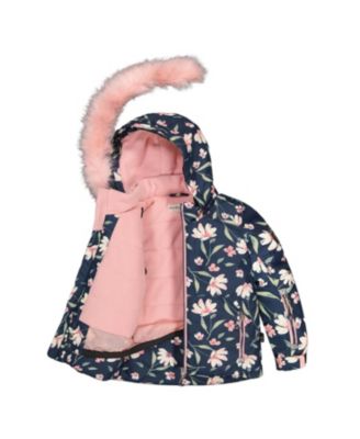 Girls' Two-Piece Flower Play Snowsuit - Big Kid