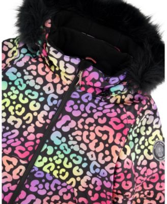 Girls' Two-Piece Leopard Play Snowsuit - Little Kid