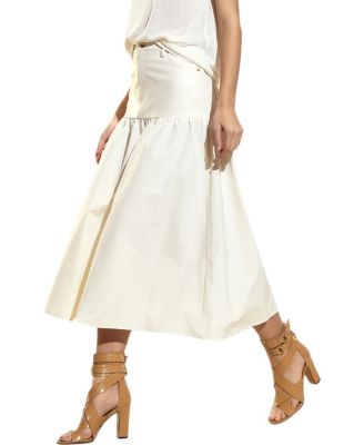 Downtown Leather Nylon Skirt