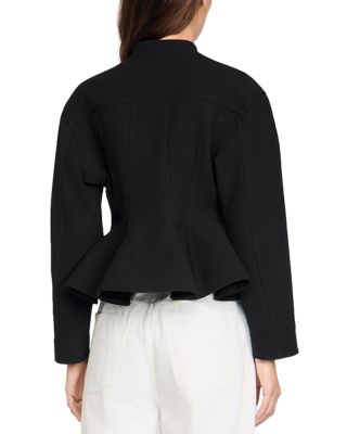 Cropped Ruffle Peplum Jacket