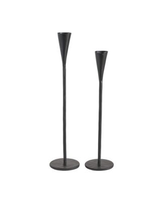  Gemini HandForged Iron Candle Stands, Set of 2