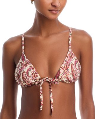 Cameron Tie Front Triangle Bikini Top
