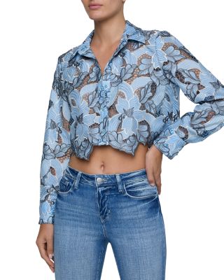 Akemi Cropped Button Down Blouse
