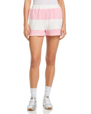 Striped French Terry Half Zip Sweatshirt & Striped Terry Shorts