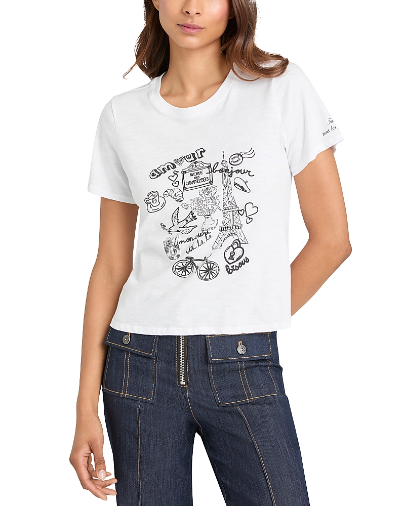 Cinq a Sept Rhinestone Shrunken Tee
