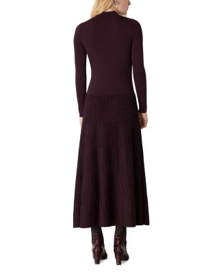 Petites Pleated Knit Dress