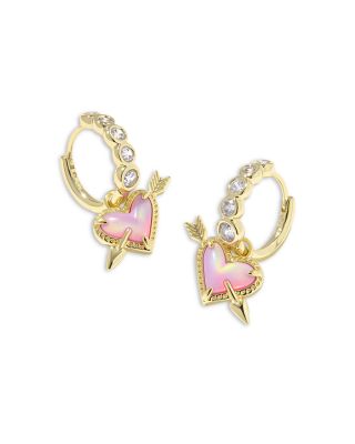 Ari Heart Arrow Huggie Hoop Earrings