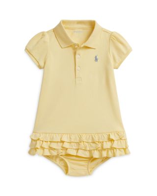 Girls' Ruffled Cotton Polo Dress & Bloomer - Baby