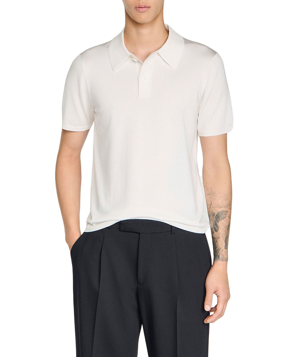 Sandro Pablo Slim Fit Knit Polo Shirt