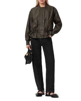 Sofi Leather Bomber Jacket