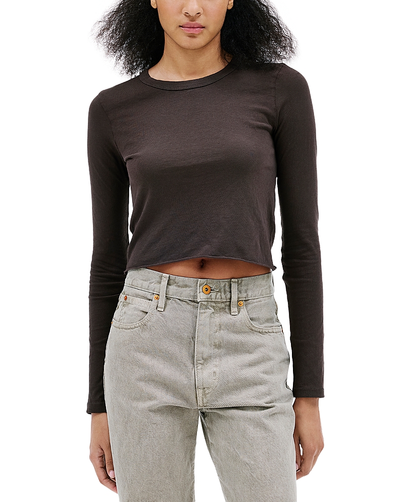 Slvrlake Baby Long Sleeve Cropped Tee