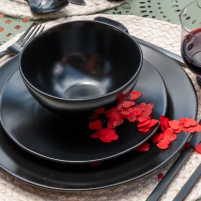 Heirloom Charcoal 16-Piece Dinnerware Set