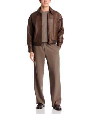 Leather Bomber Jacket