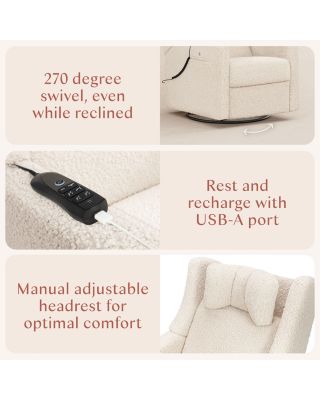 Kiwi Deluxe Power Recliner & Swivel Glider with Heat & Massage