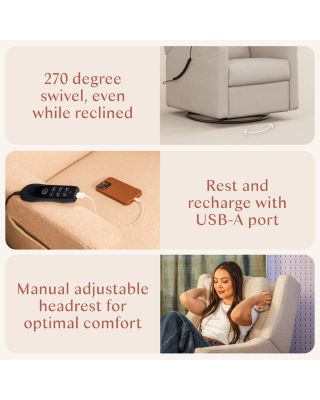 Kiwi Deluxe Power Recliner & Swivel Glider with Heat & Massage