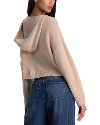 Corey Hooded Cashmere Cardigan Sweater 