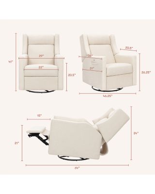 Kiwi Deluxe Power Recliner & Swivel Glider with Heat & Massage