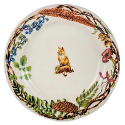 Forest Walk Caf&eacute; Au Lait Dessert/Salad Plate, Assorted Set 4