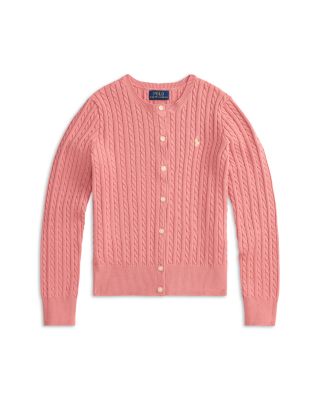 Girls' Mini-Cable Cotton Cardigan - Big Kid
