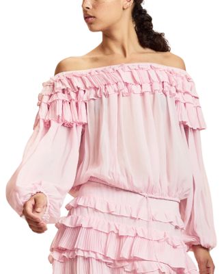 Off Shoulder Ruffle Blouse