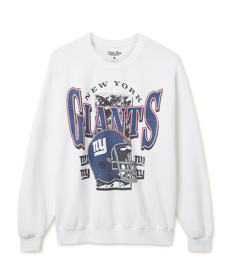 Junk Food Clothing Unisex Nfl New York Giants Conversion Flea Market Crew Fleece