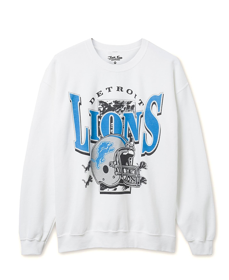 Junk Food Clothing Unisex Nfl Detroit Lions Conversion Flea Market Crew Fleece