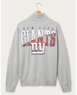  Unisex NFL New York Giants Slant 1/4 Button Up Fleece