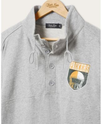  Unisex NFL Green Bay Packers Slant 1/4 Button Up Fleece