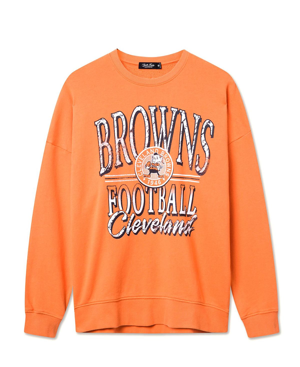 Junk Food Clothing Unisex Nfl Cleveland Browns Lateral Crew Fleece
