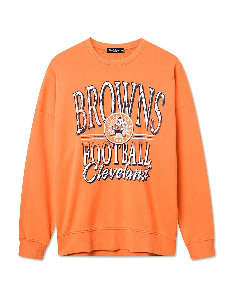 Junk Food Clothing Unisex Nfl Cleveland Browns Lateral Crew Fleece