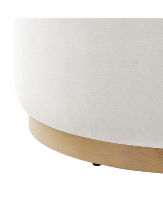 Tilden Large 29" Round Performance Velvet Upholstered Ottoman