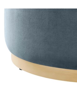  Tilden Large 29" Round Performance Velvet Upholstered Ottoman