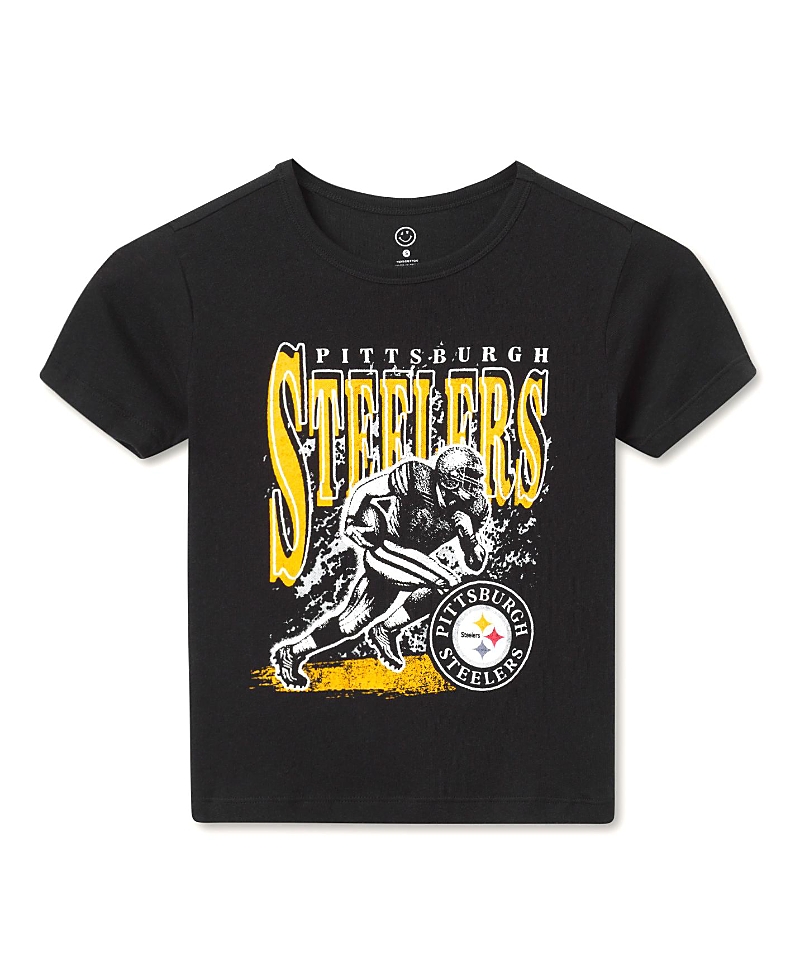Junk Food Clothing Unisex Nfl Pittsburgh Steelers Rushing Tee - Little Kid, Big Kid