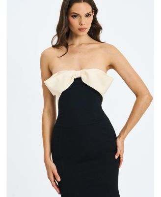  Saige Mermaid Maxi Dress with Bow Bustline