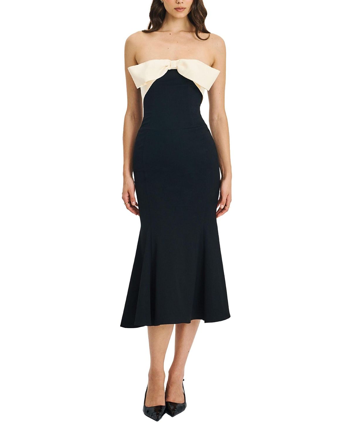 Miss Circle Saige Mermaid Maxi Dress with Bow Bustline