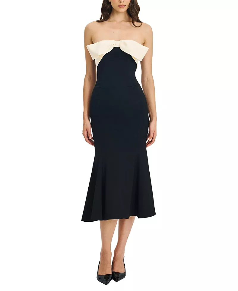 Miss Circle Saige Mermaid Maxi Dress with Bow Bustline