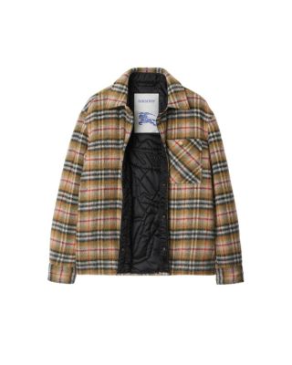  Check Wool Overshirt